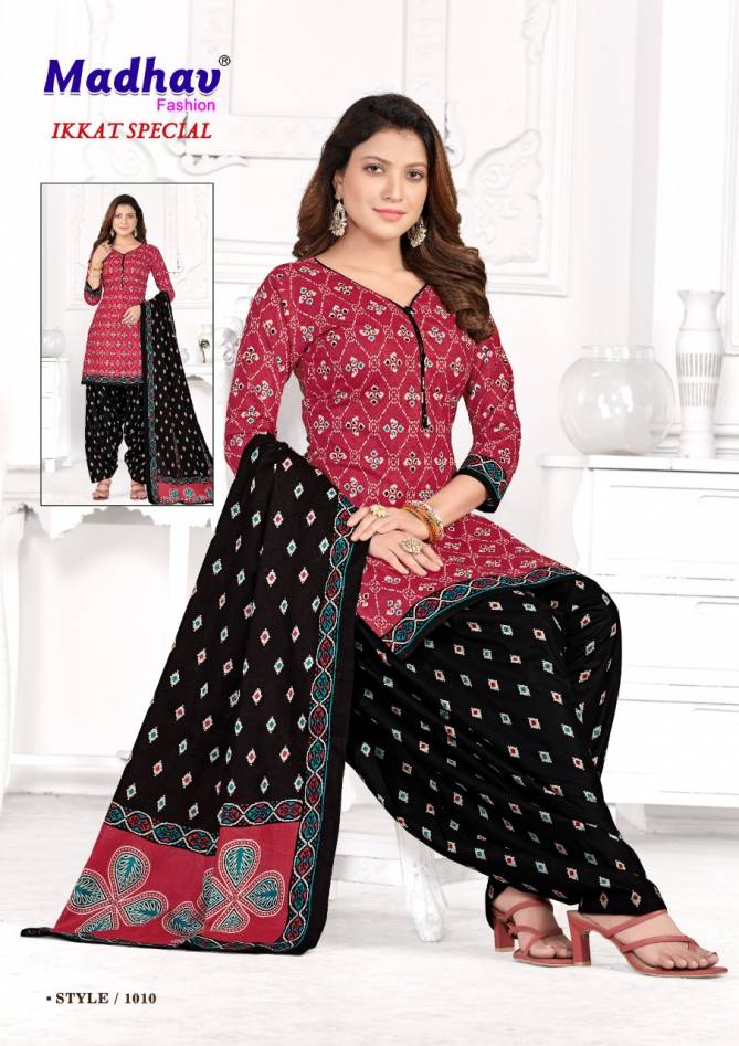 Madhav Ikkat Special Vol 1 Regular Wear Wholesale Cotton Printed Dress Material
